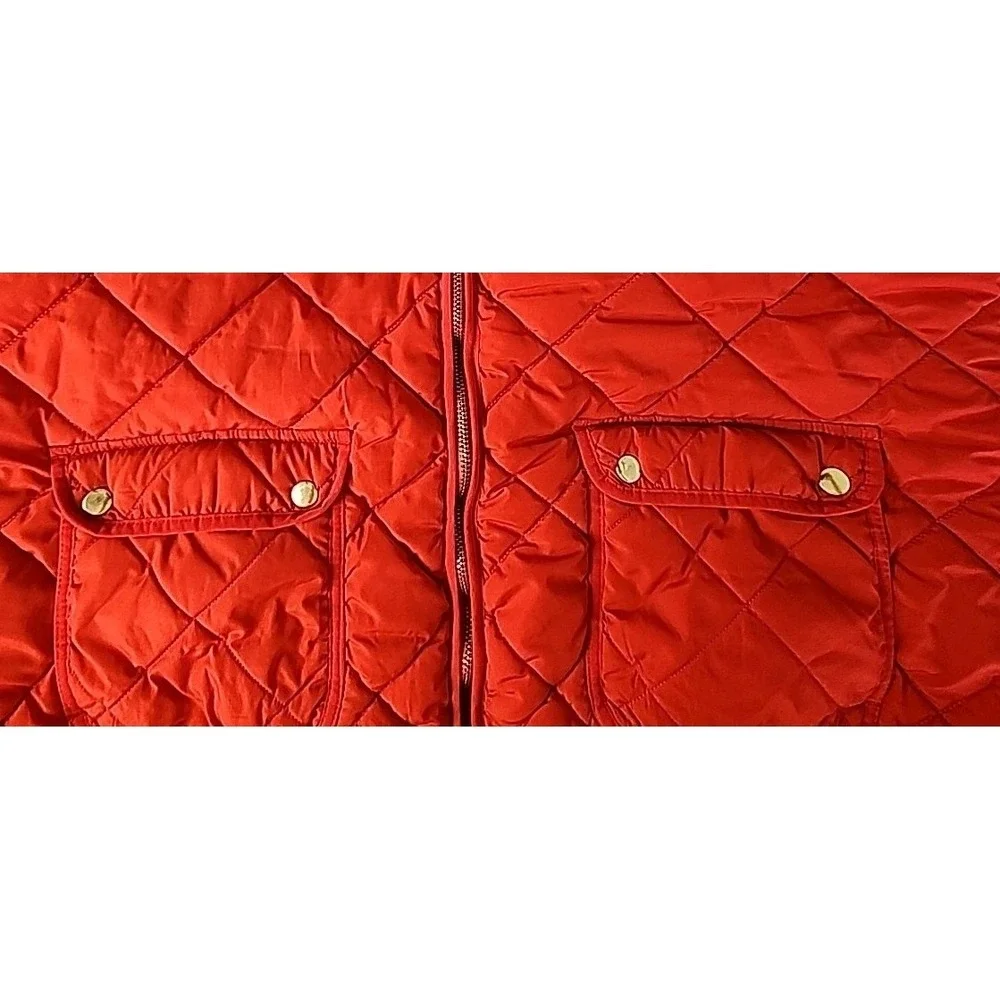 Workshop Republic Clothing Women's 3X Red Quilted Puffer Vest Full Zip‎ Pockets